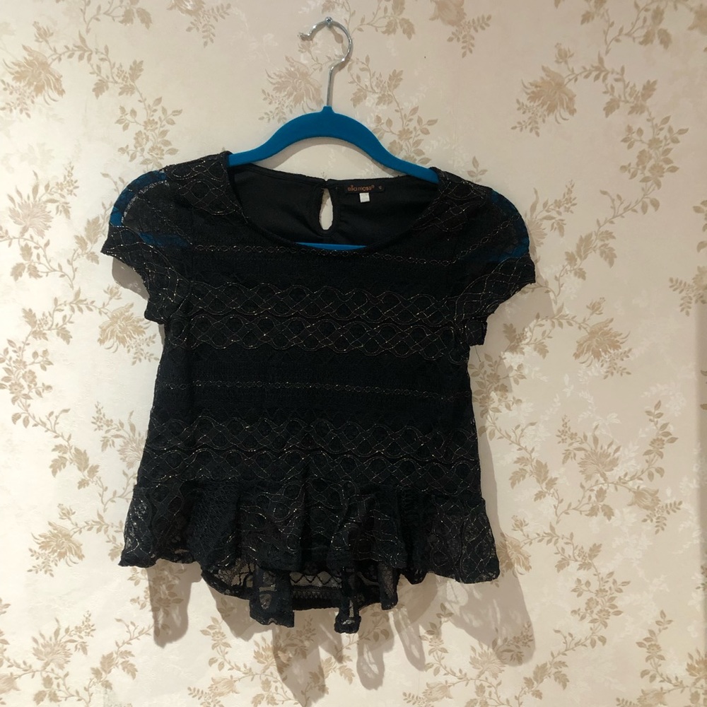 Peplum black blouse